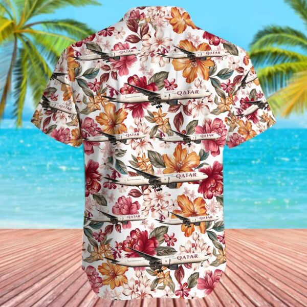Boeing 777-3ZGER Qatar Airways Hawaiian Shirt Boeing 777-3ZGER Qatar Airways Hawaiian Shirt