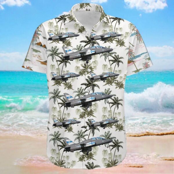 British Aerospace Hawk Mk.51A Finland Air Force Hawaiian Shirt British Aerospace Hawk Mk.51A Finland Air Force Hawaiian Shirt