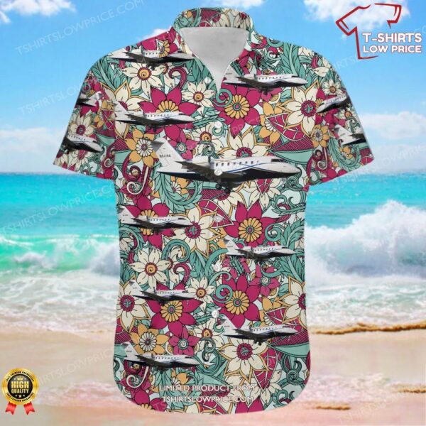 Bombardier CL-600-2B16 Challenger 650 Boeing Company Hawaiian Shirt Bombardier CL-600-2B16 Challenger 650 Boeing Company Hawaiian Shirt
