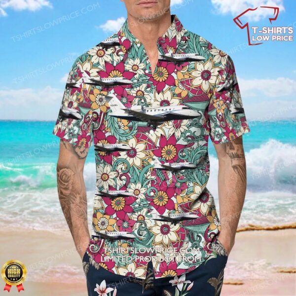 Bombardier CL-600-2B16 Challenger 650 Boeing Company Hawaiian Shirt Bombardier CL-600-2B16 Challenger 650 Boeing Company Hawaiian Shirt
