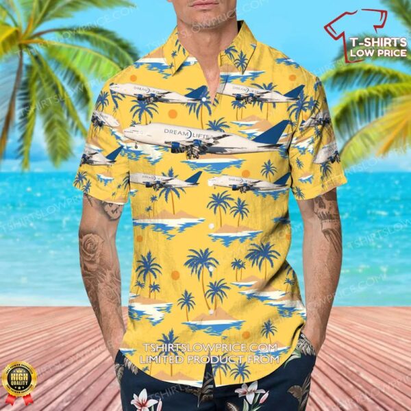 Boeing 747-4J6(LCF) Boeing Company Hawaiian Shirt Boeing 747-4J6(LCF) Boeing Company Hawaiian Shirt