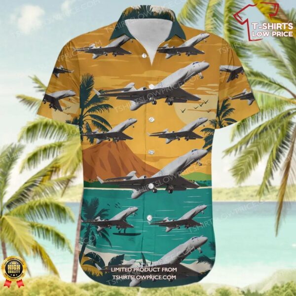 Gulfstream EA-37B Compass Call United States US Air Force (USAF) Hawaiian Shirt Gulfstream EA-37B Compass Call United States US Air Force (USAF) Hawaiian Shirt