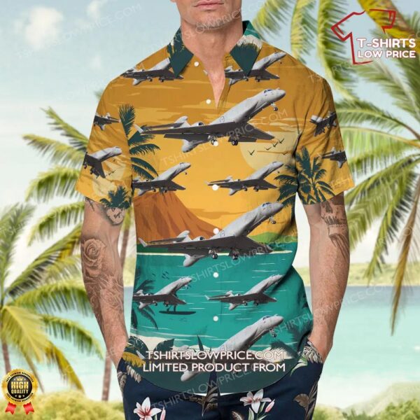 Gulfstream EA-37B Compass Call United States US Air Force (USAF) Hawaiian Shirt Gulfstream EA-37B Compass Call United States US Air Force (USAF) Hawaiian Shirt