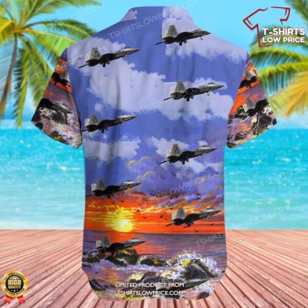 Lockheed Martin F-22A Raptor United States US Air Force (USAF) Hawaiian Shirt Lockheed Martin F-22A Raptor United States US Air Force (USAF) Hawaiian Shirt