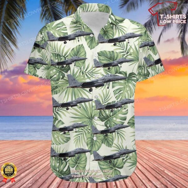 Boeing F-15E Strike Eagle United States US Air Force (USAF) Hawaiian Shirt Boeing F-15E Strike Eagle United States US Air Force (USAF) Hawaiian Shirt