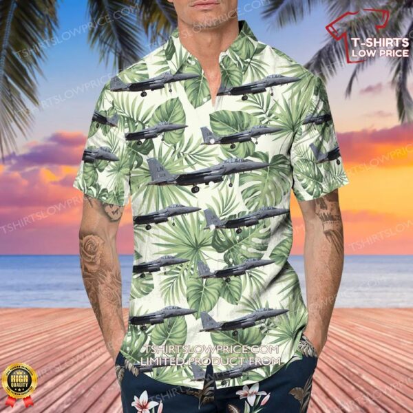 Boeing F-15E Strike Eagle United States US Air Force (USAF) Hawaiian Shirt Boeing F-15E Strike Eagle United States US Air Force (USAF) Hawaiian Shirt