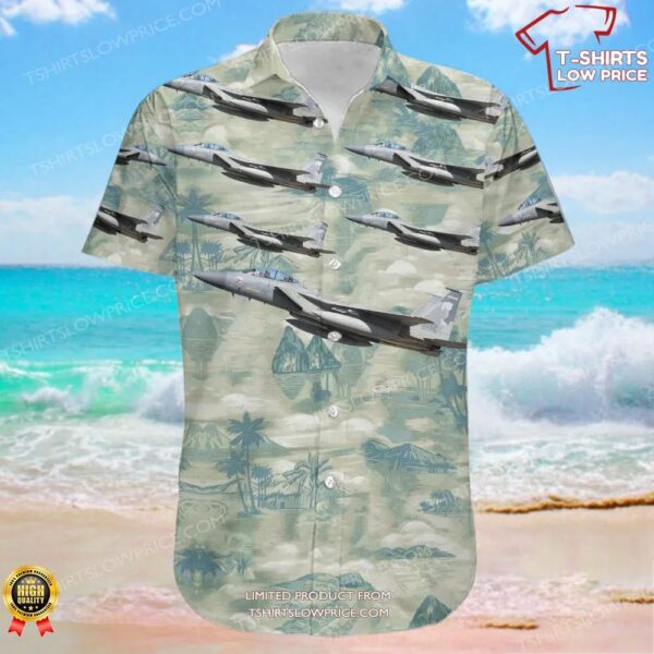 McDonnell Douglas F-15D Eagle United States US Air Force (USAF) Hawaiian Shirt McDonnell Douglas F-15D Eagle United States US Air Force (USAF) Hawaiian Shirt