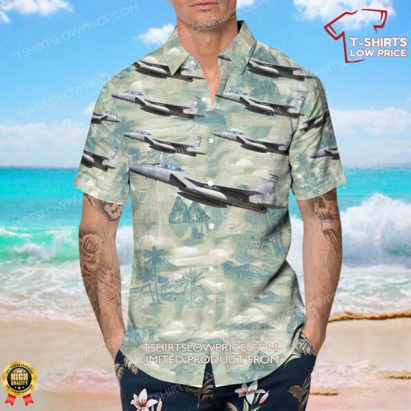 McDonnell Douglas F-15D Eagle United States US Air Force (USAF) Hawaiian Shirt McDonnell Douglas F-15D Eagle United States US Air Force (USAF) Hawaiian Shirt