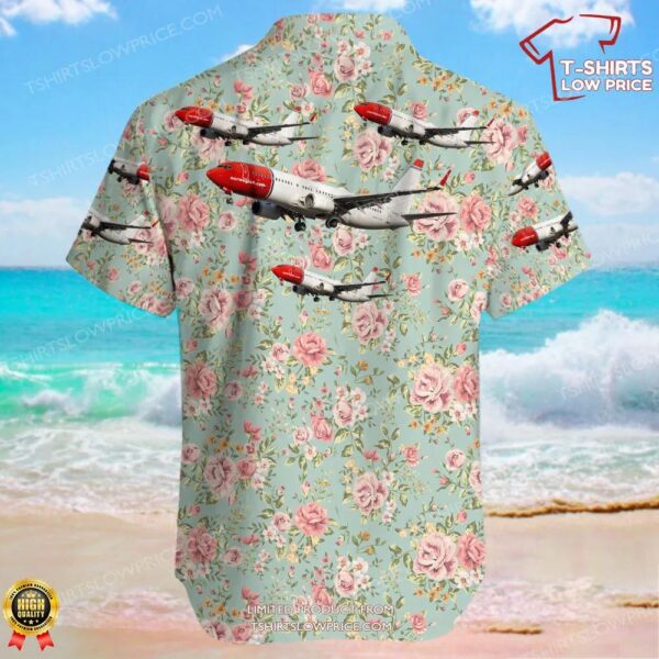 Boeing 737-8JP Norwegian Airlines Hawaiian Shirt Boeing 737-8JP Norwegian Airlines Hawaiian Shirt