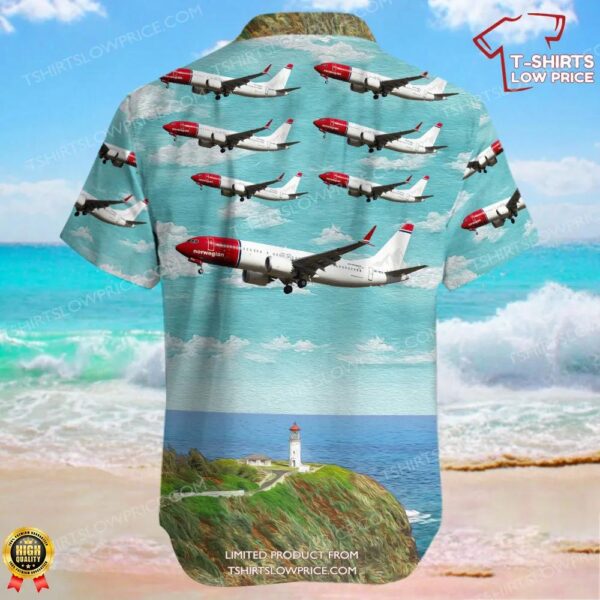Boeing 737-8 MAX Norwegian Airlines Hawaiian Shirt Boeing 737-8 MAX Norwegian Airlines Hawaiian Shirt