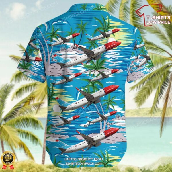 Boeing 737-81M Norwegian Airlines Hawaiian Shirt Boeing 737-81M Norwegian Airlines Hawaiian Shirt