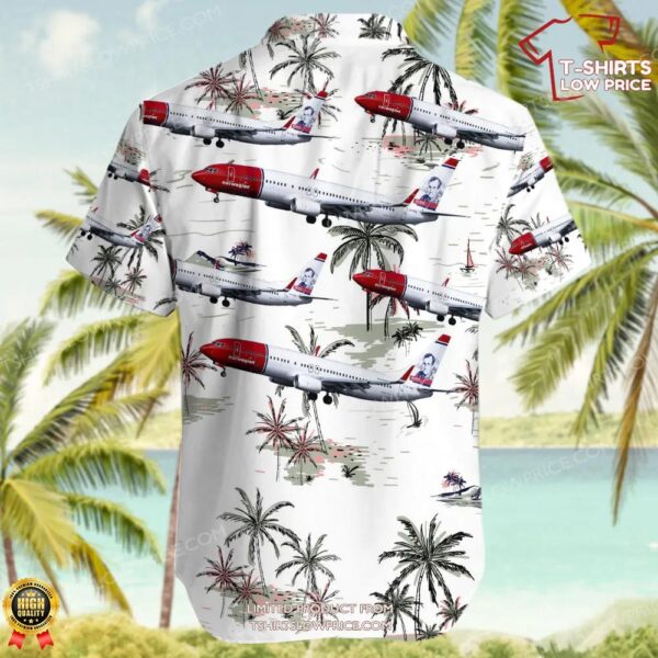 Boeing 737-86N Norwegian Airlines Hawaiian Shirt Boeing 737-86N Norwegian Airlines Hawaiian Shirt