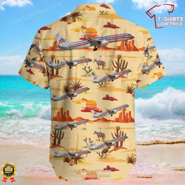 Boeing 757-223 American Airlines Hawaiian Shirt Boeing 757-223 American Airlines Hawaiian Shirt