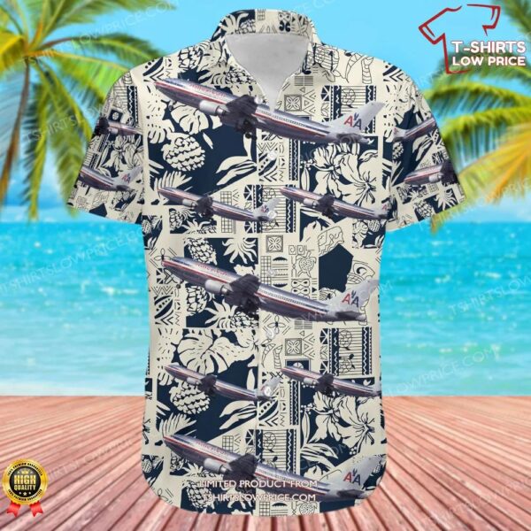 Airbus A300B4-605R American Airlines Hawaiian Shirt Airbus A300B4-605R American Airlines Hawaiian Shirt