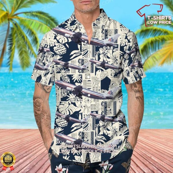 Airbus A300B4-605R American Airlines Hawaiian Shirt Airbus A300B4-605R American Airlines Hawaiian Shirt