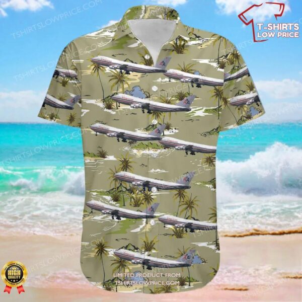 Boeing 747-123 American Airlines Hawaiian Shirt