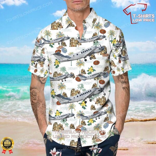 Beechcraft UC-12W Huron United States US Marine Corps (USMC) Hawaiian Shirt Beechcraft UC-12W Huron United States US Marine Corps (USMC) Hawaiian Shirt