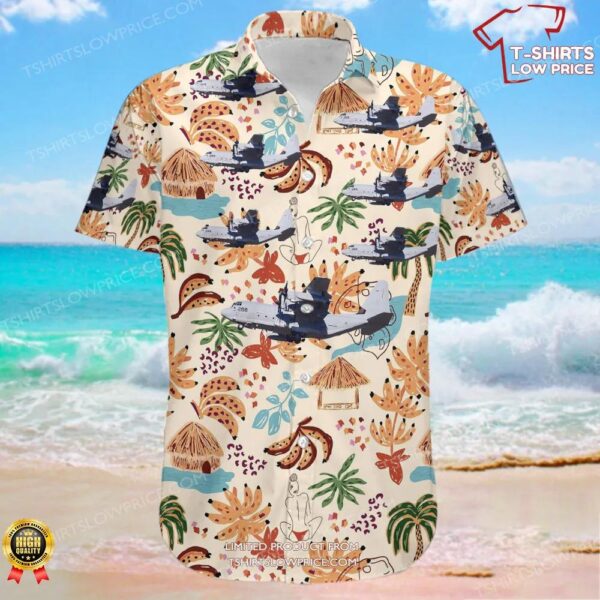 Lockheed Martin KC-130J Hercules United States US Marine Corps (USMC) Hawaiian Shirt Lockheed Martin KC-130J Hercules United States US Marine Corps (USMC) Hawaiian Shirt
