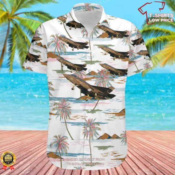 Lockheed Martin F-35C Lightning II United States US Marine Corps (USMC) Hawaiian Shirt Lockheed Martin F-35C Lightning II United States US Marine Corps (USMC) Hawaiian Shirt