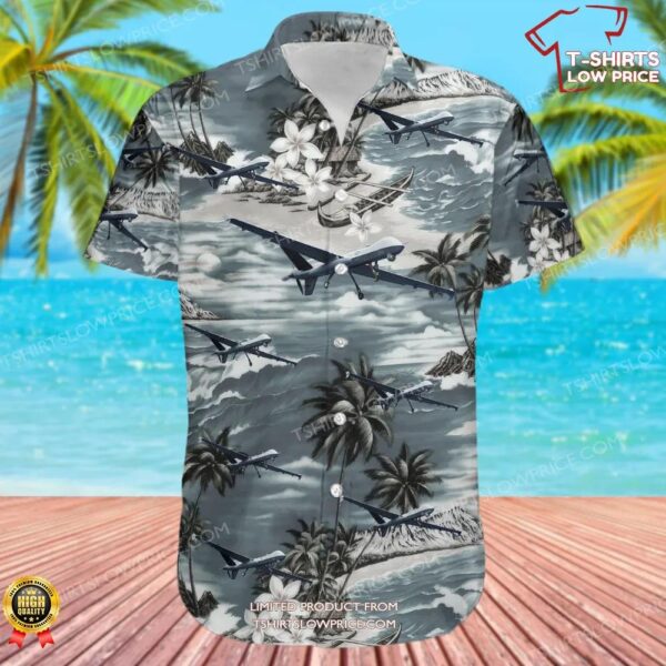 GAAS MQ-9A Reaper United States US Marine Corps (USMC) Hawaiian Shirt