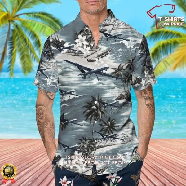 GAAS MQ-9A Reaper United States US Marine Corps (USMC) Hawaiian Shirt