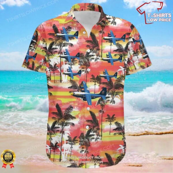 Lockheed Martin C-130J Hercules United States US Marine Corps (USMC) Hawaiian Shirt