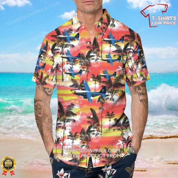 Lockheed Martin C-130J Hercules United States US Marine Corps (USMC) Hawaiian Shirt