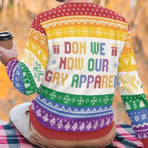 Gay Pride Don We Now Our Gay Apparel Ugly Christmas Sweatshirt