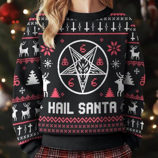 Hail Santa Gothic Ugly Christmas Sweatshirt