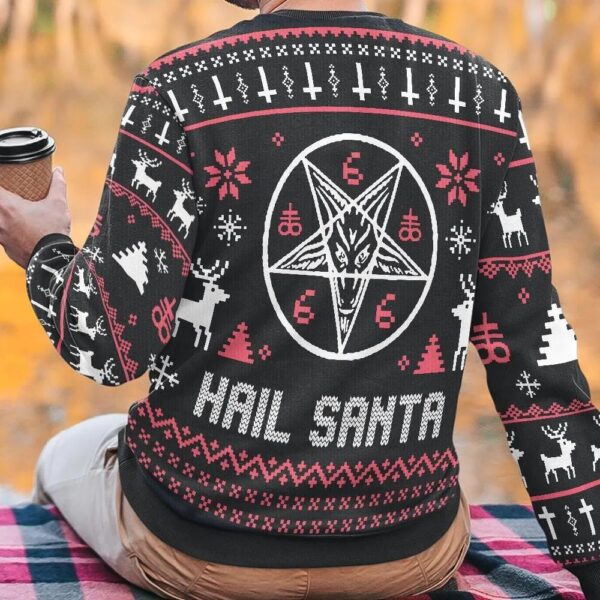 Hail Santa Gothic Ugly Christmas Sweatshirt