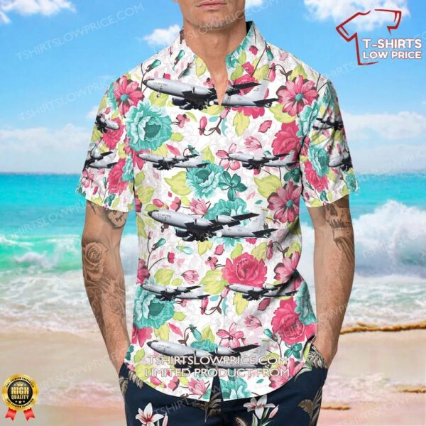 Boeing KC-135T Stratotanker United States US Air Force (USAF) Hawaiian Shirt Boeing KC-135T Stratotanker United States US Air Force (USAF) Hawaiian Shirt