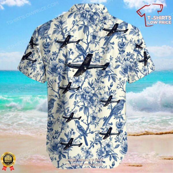 Raytheon T-6A Texan II United States US Air Force (USAF) Hawaiian Shirt Raytheon T-6A Texan II United States US Air Force (USAF) Hawaiian Shirt