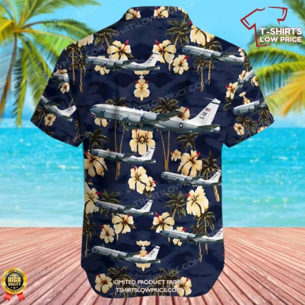 Boeing RC-135U Combat Sent United States US Air Force (USAF) Hawaiian Shirt Boeing RC-135U Combat Sent United States US Air Force (USAF) Hawaiian Shirt