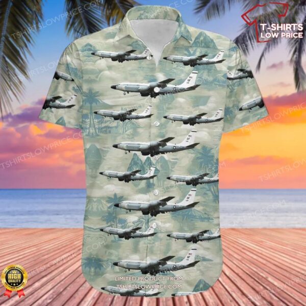 Boeing RC-135S Cobra Ball United States US Air Force (USAF) Hawaiian Shirt Boeing RC-135S Cobra Ball United States US Air Force (USAF) Hawaiian Shirt