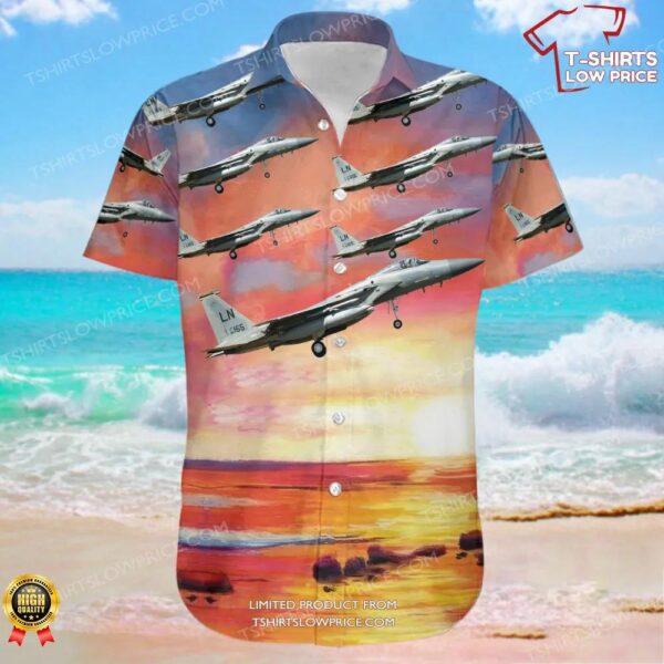 McDonnell Douglas F-15C Eagle United States US Air Force (USAF) Hawaiian Shirt McDonnell Douglas F-15C Eagle United States US Air Force (USAF) Hawaiian Shirt
