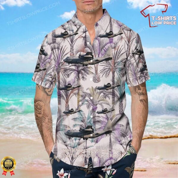 Lockheed EC-130H Hercules United States US Air Force (USAF) Hawaiian Shirt Lockheed EC-130H Hercules United States US Air Force (USAF) Hawaiian Shirt