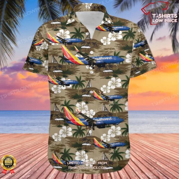 Boeing 737-7CT Southwest Airlines Hawaiian Shirt Boeing 737-7CT Southwest Airlines Hawaiian Shirt