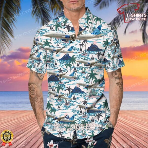 Embraer ERJ-170-200LR United Express (Mesa Airlines) Hawaiian Shirt Embraer ERJ-170-200LR United Express (Mesa Airlines) Hawaiian Shirt