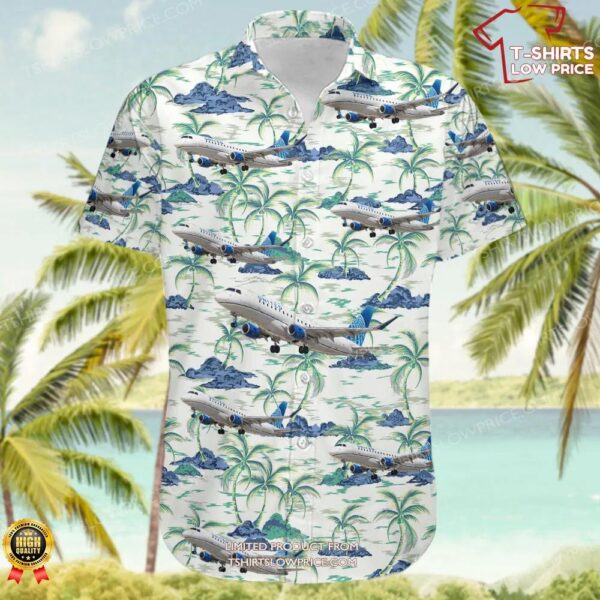 Embraer ERJ-170-200LL United Express (Mesa Airlines) Hawaiian Shirt Embraer ERJ-170-200LL United Express (Mesa Airlines) Hawaiian Shirt