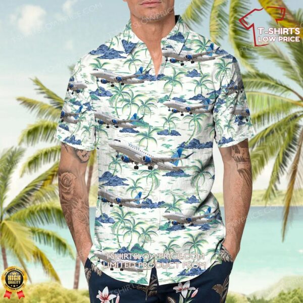 Embraer ERJ-170-200LL United Express (Mesa Airlines) Hawaiian Shirt Embraer ERJ-170-200LL United Express (Mesa Airlines) Hawaiian Shirt