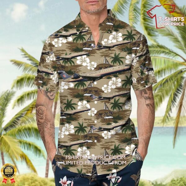 Bombardier CRJ-701ER United Express (Mesa Airlines) Hawaiian Shirt Bombardier CRJ-701ER United Express (Mesa Airlines) Hawaiian Shirt