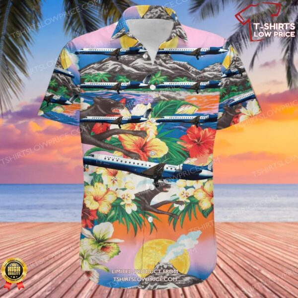 Embraer ERJ-145LR United Express (Mesa Airlines) Hawaiian Shirt Embraer ERJ-145LR United Express (Mesa Airlines) Hawaiian Shirt