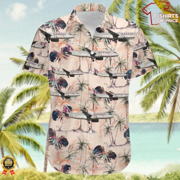 Airbus A320-232 Qatar Airways Hawaiian Shirt
