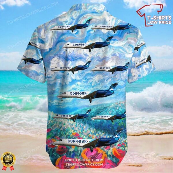 Embraer ERJ-135LR Contour Airlines Hawaiian Shirt