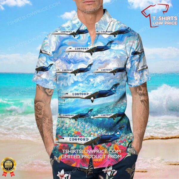 Embraer ERJ-135LR Contour Airlines Hawaiian Shirt