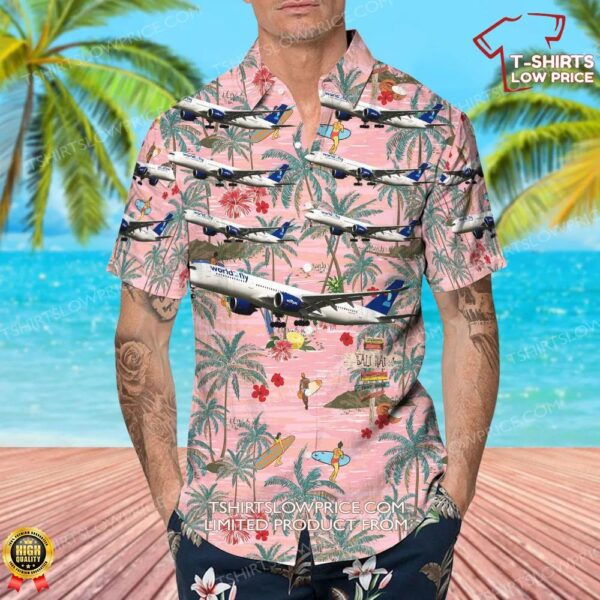 Airbus A350-941 World2Fly Hawaiian Shirt