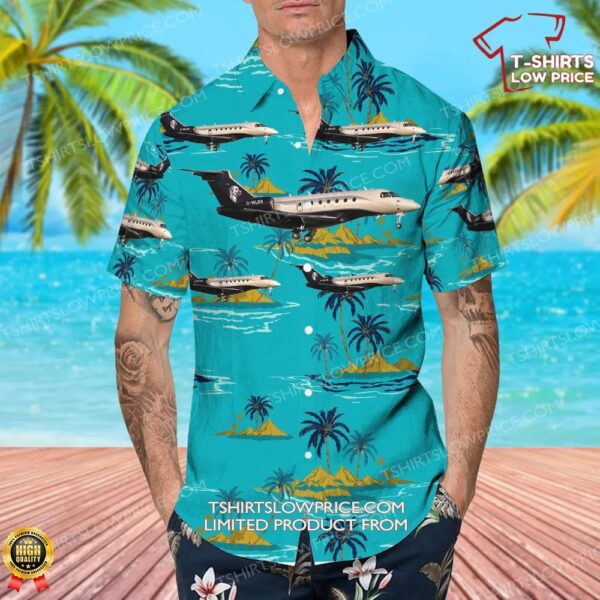 Embraer EMB-550 Legacy 500 Air Charter Scotland Hawaiian Shirt
