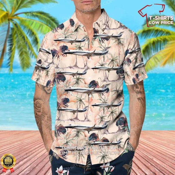 Embraer ERJ-135BJ Legacy 650 Air Charter Scotland Hawaiian Shirt Embraer ERJ-135BJ Legacy 650 Air Charter Scotland Hawaiian Shirt