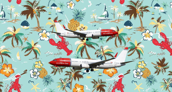 Boeing 737-8JP Norwegian Hawaiian Shirt Boeing 737-8JP Norwegian Hawaiian Shirt