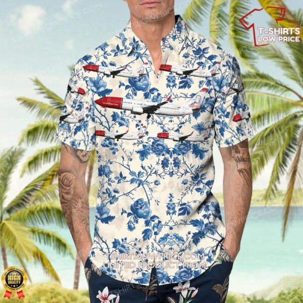 Boeing 737-8KN Norwegian Hawaiian Shirt Boeing 737-8KN Norwegian Hawaiian Shirt